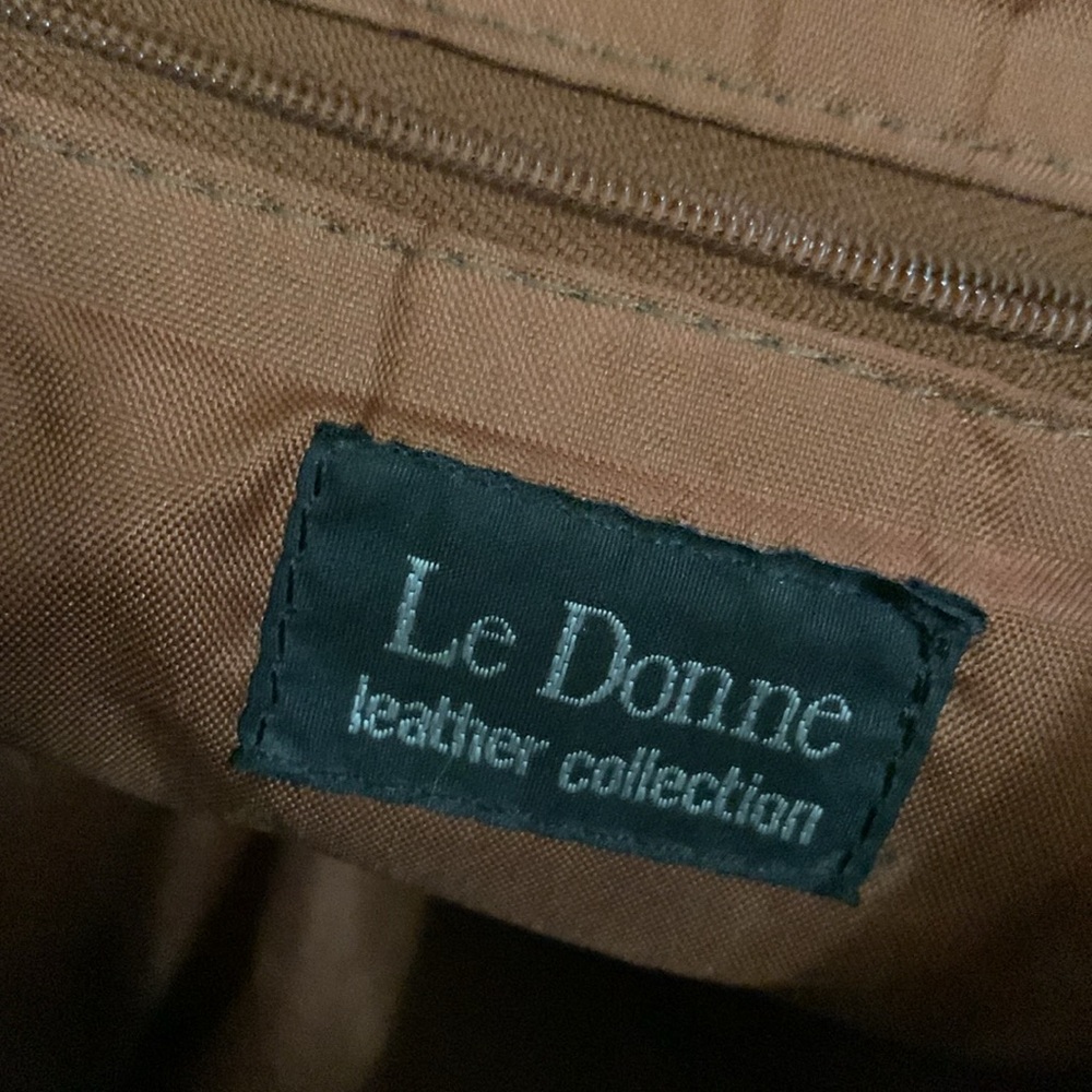 LE DONNE Lafayette Classic Backpack distressed suede tan - Picture 7 of 10